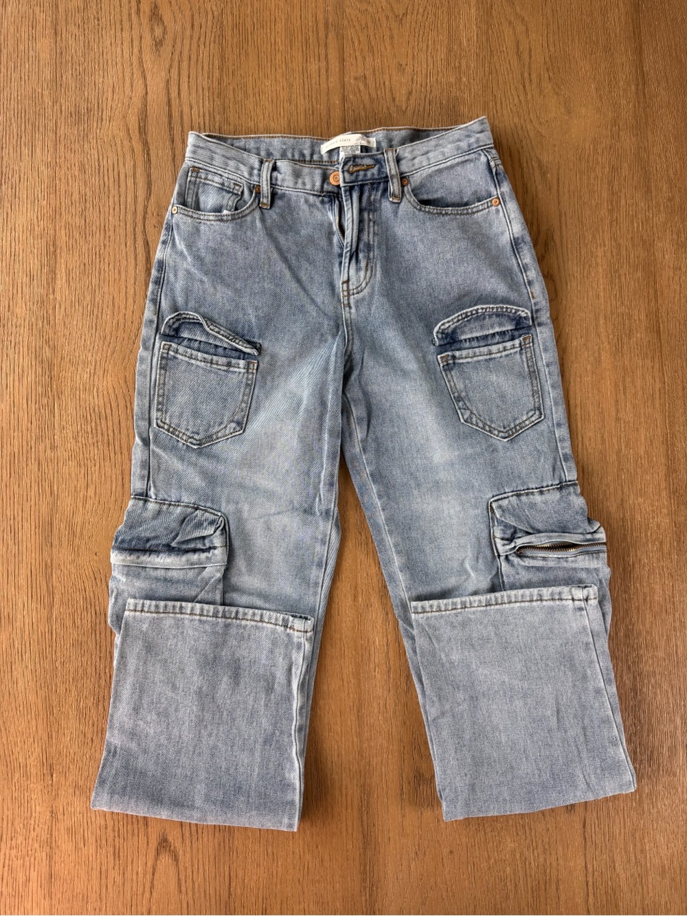 Altar'd State Light Blue Cargo Jeans